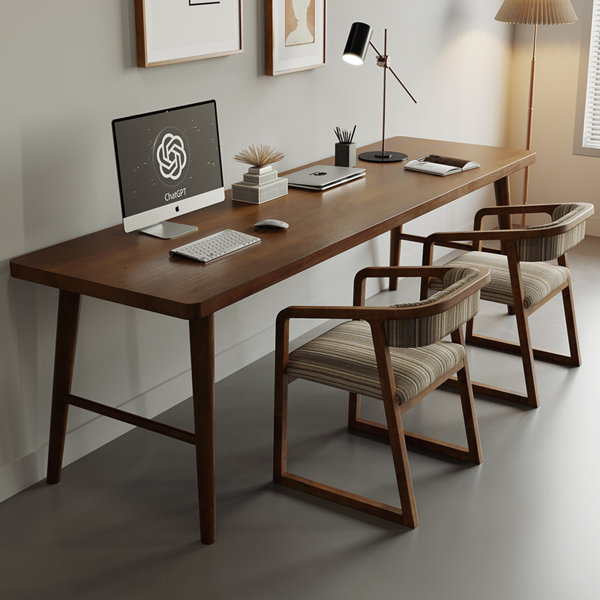 Corrigan Studio® Puxico 3 Solid Wood Desk And Chair Set Office Set with